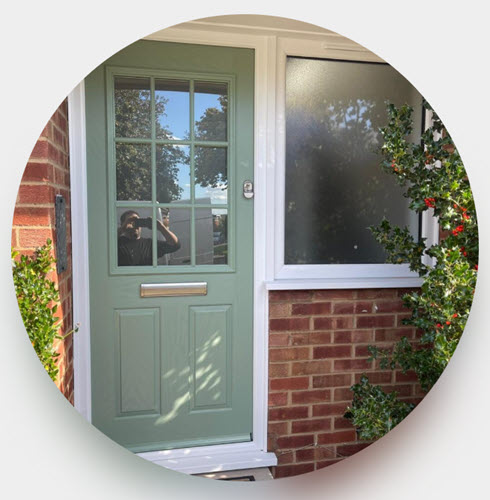Install New Chartwell Green Composite Front Door, Leicester